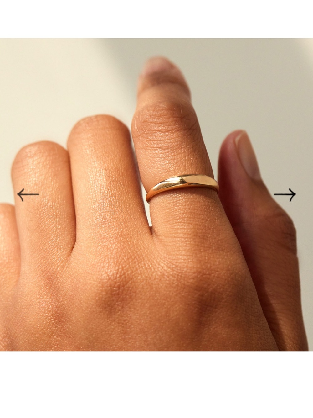 Catbird Petite Coupe Gold Dome Ring - Picture 5 of 8